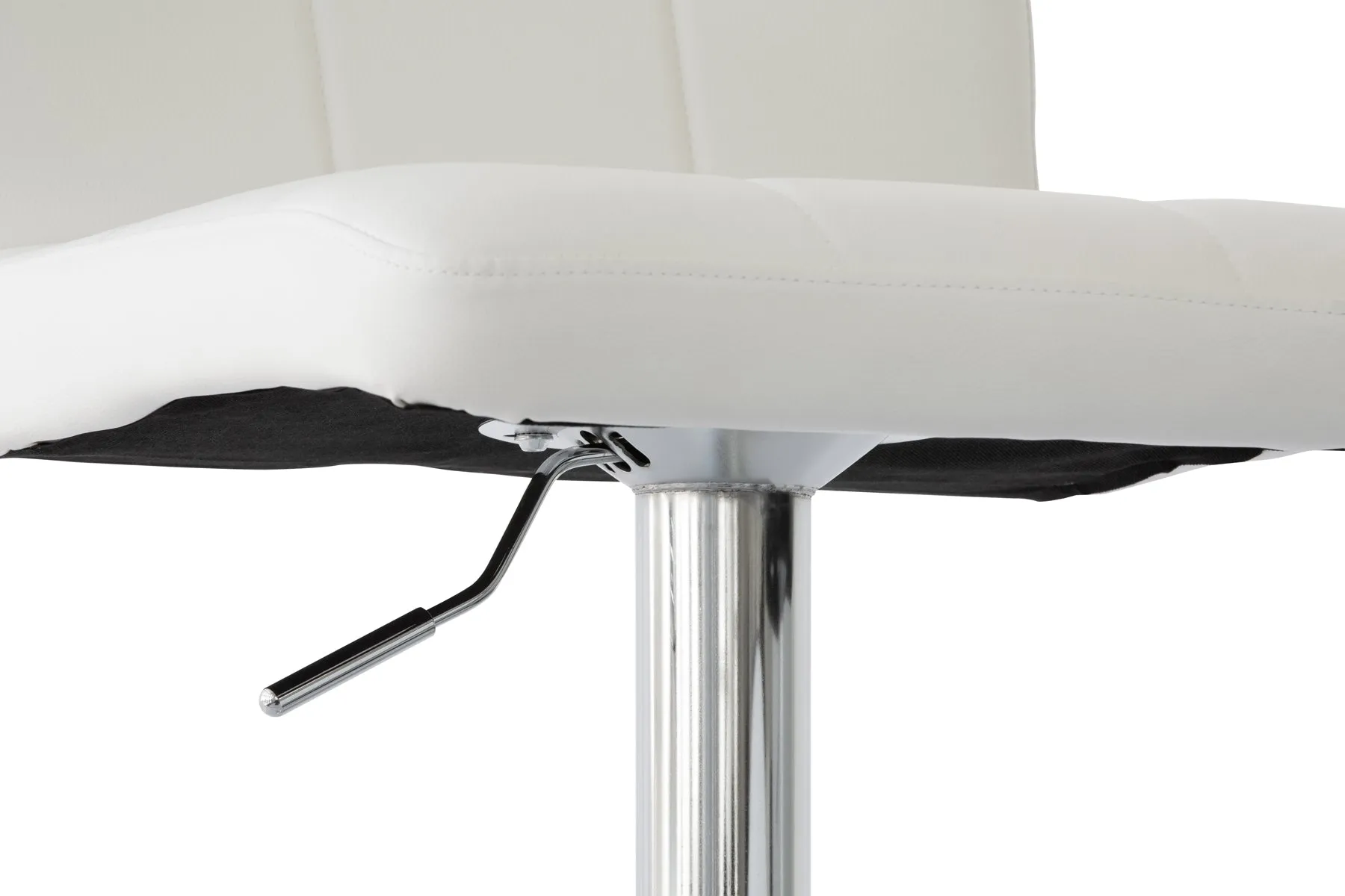 2 Comfortable Barstools (White) w/ Adjustable Height, 90-112cm