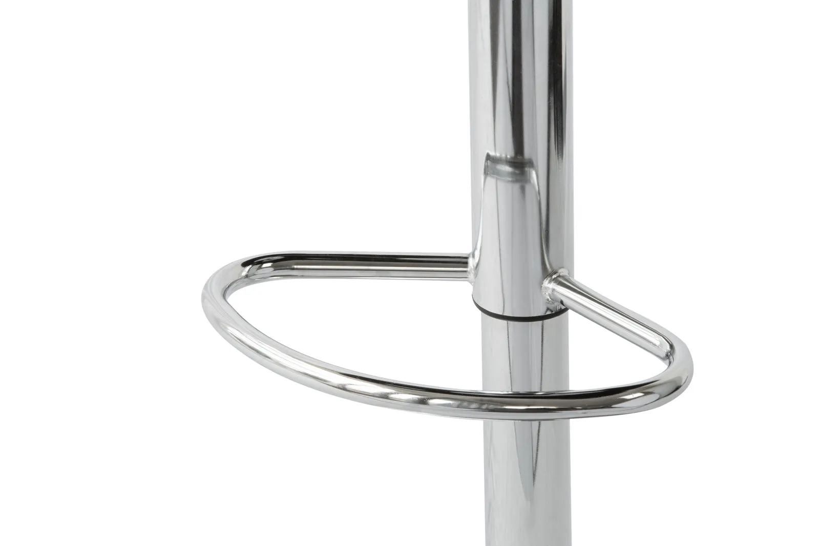 2 Curve Leather Barstools | White | Adjustable Height | 78-99cm