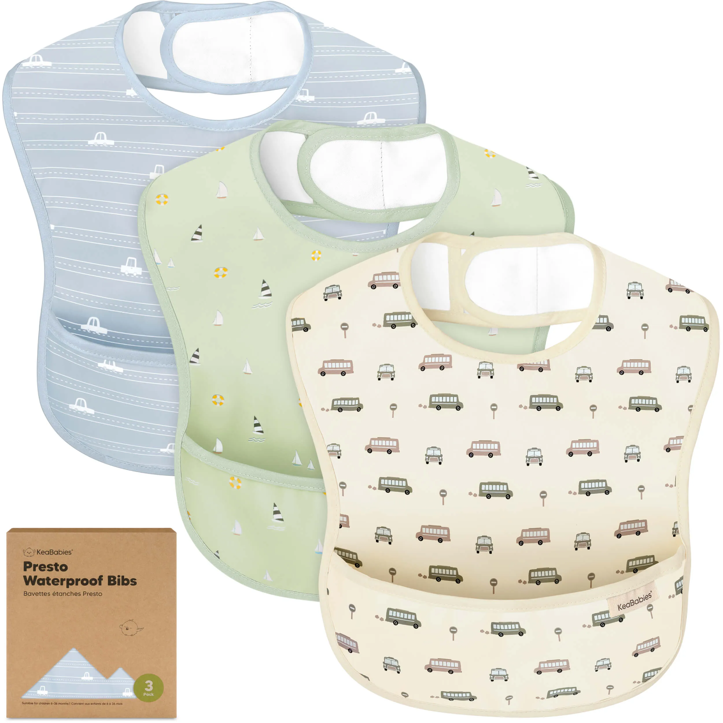 3-Pack Presto Waterproof Bibs