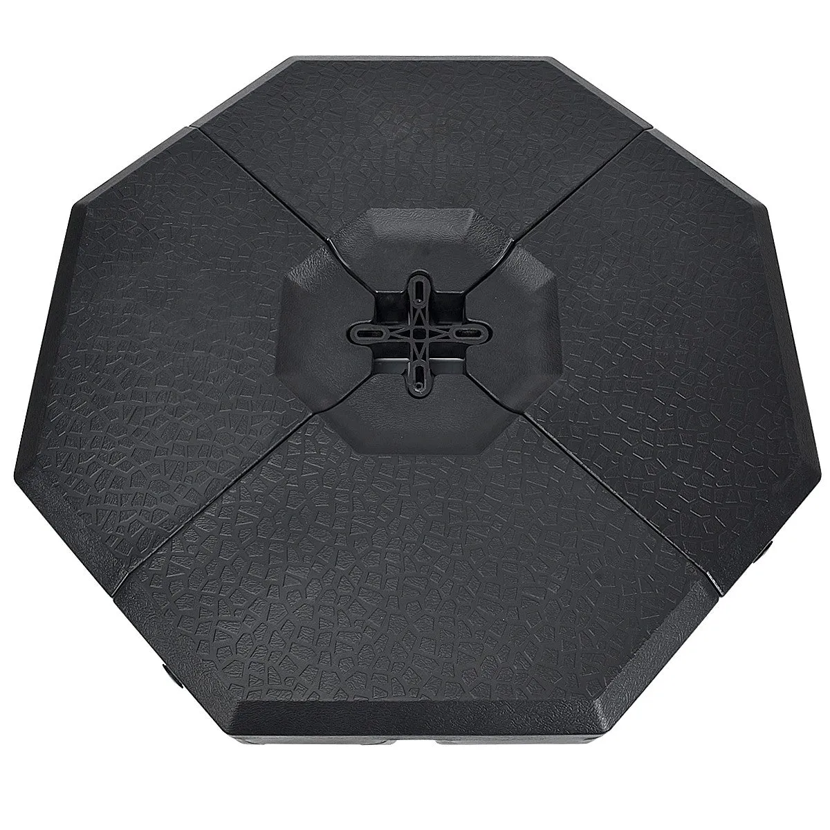 4pc Patio Cantilever Offset Umbrella Weight Base Plate Set - Black