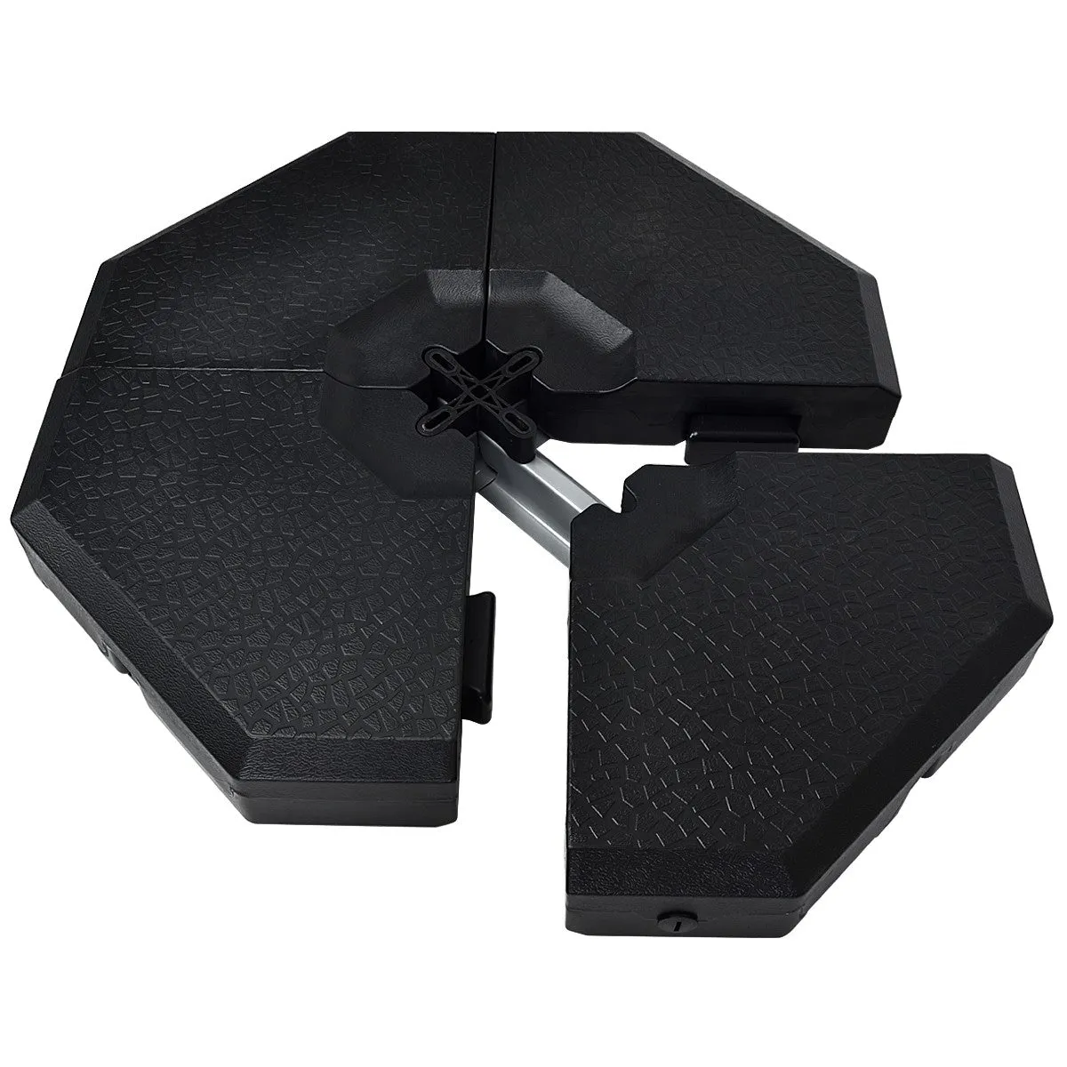 4pc Patio Cantilever Offset Umbrella Weight Base Plate Set - Black