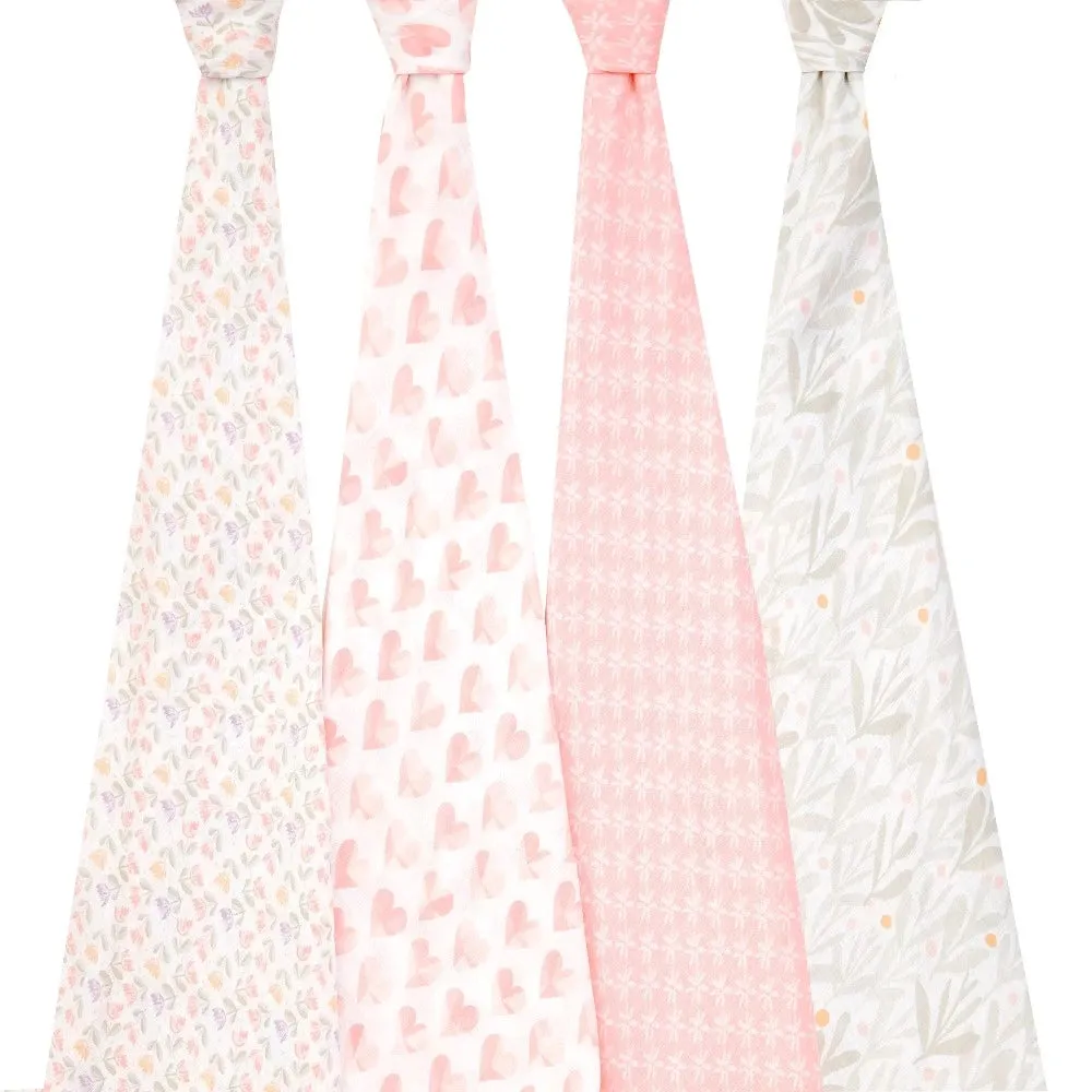 Aden   Anais - Essentials Cotton Muslin Swaddles - 4 pack