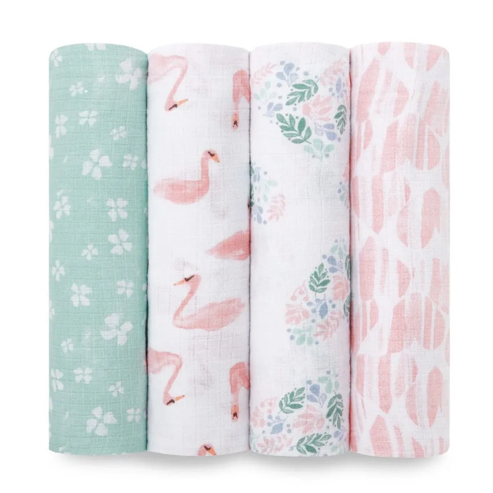 Aden   Anais - Essentials Cotton Muslin Swaddles - 4 pack