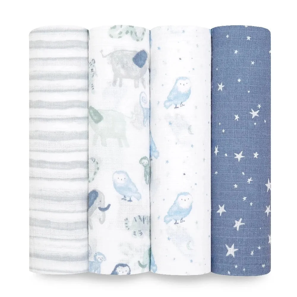 Aden   Anais - Essentials Cotton Muslin Swaddles - 4 pack