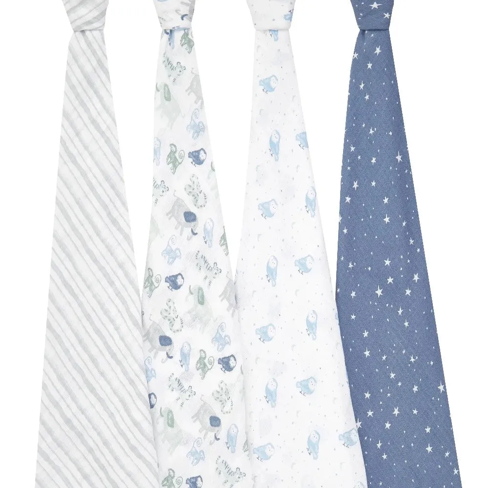 Aden   Anais - Essentials Cotton Muslin Swaddles - 4 pack
