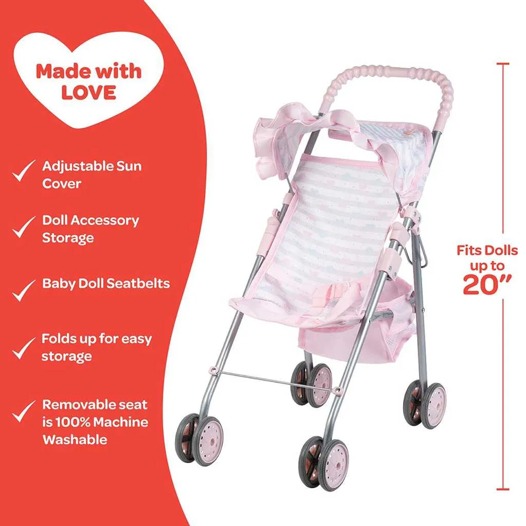 Adora Classic Pastel Pink Medium Shade Umbrella Stroller