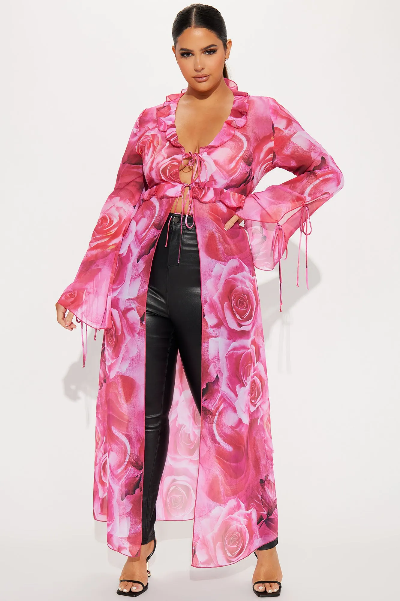 All In One Printed Maxi Top - Pink