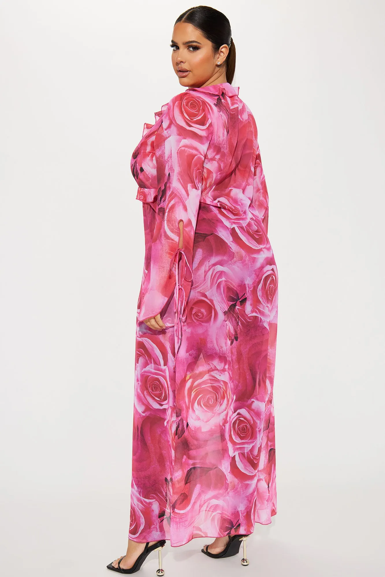 All In One Printed Maxi Top - Pink