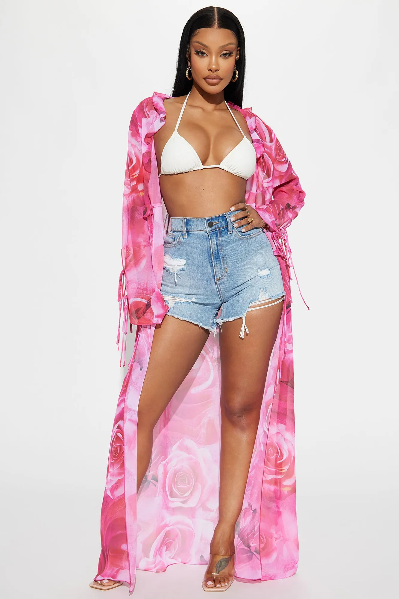 All In One Printed Maxi Top - Pink