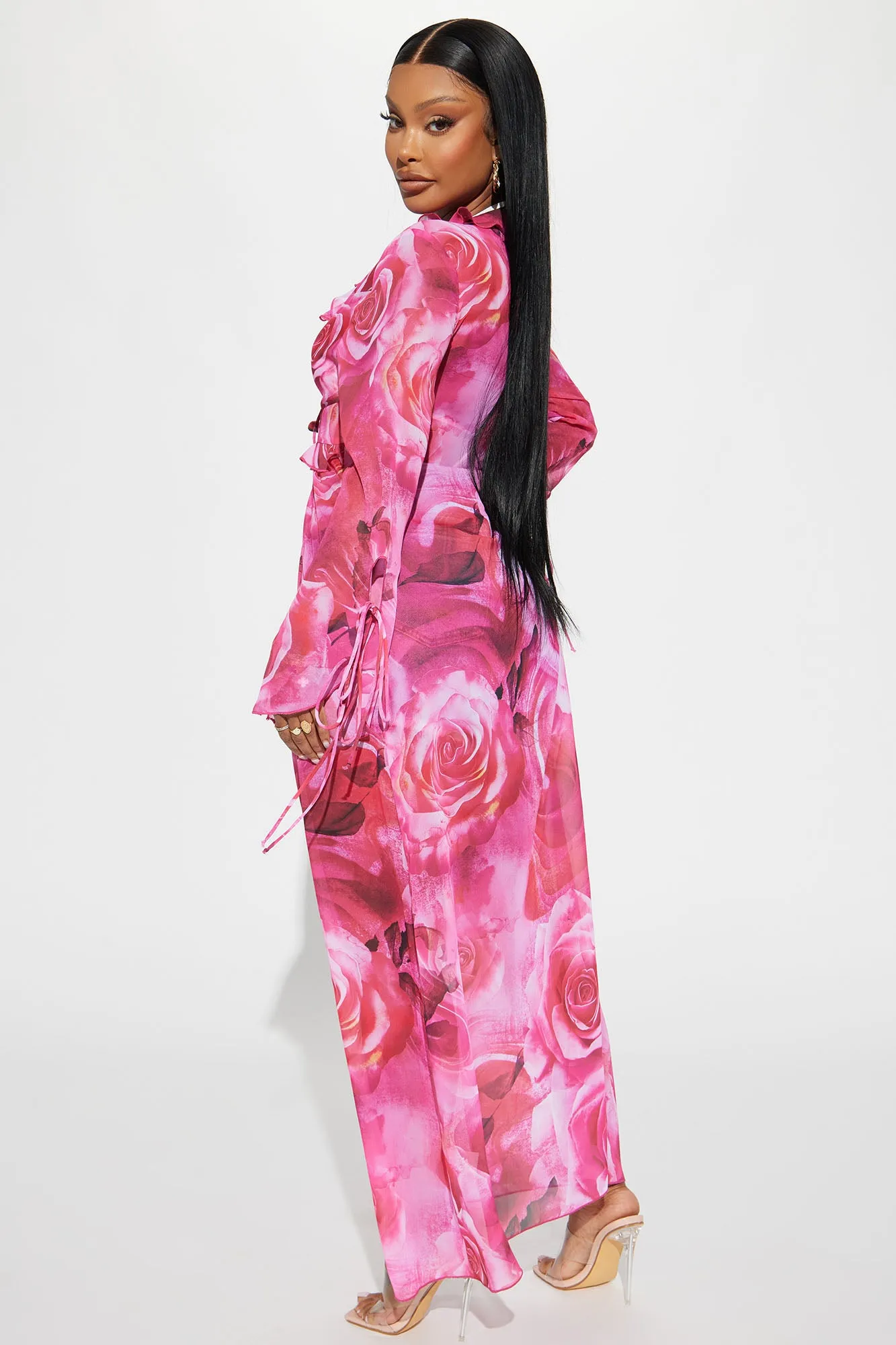 All In One Printed Maxi Top - Pink