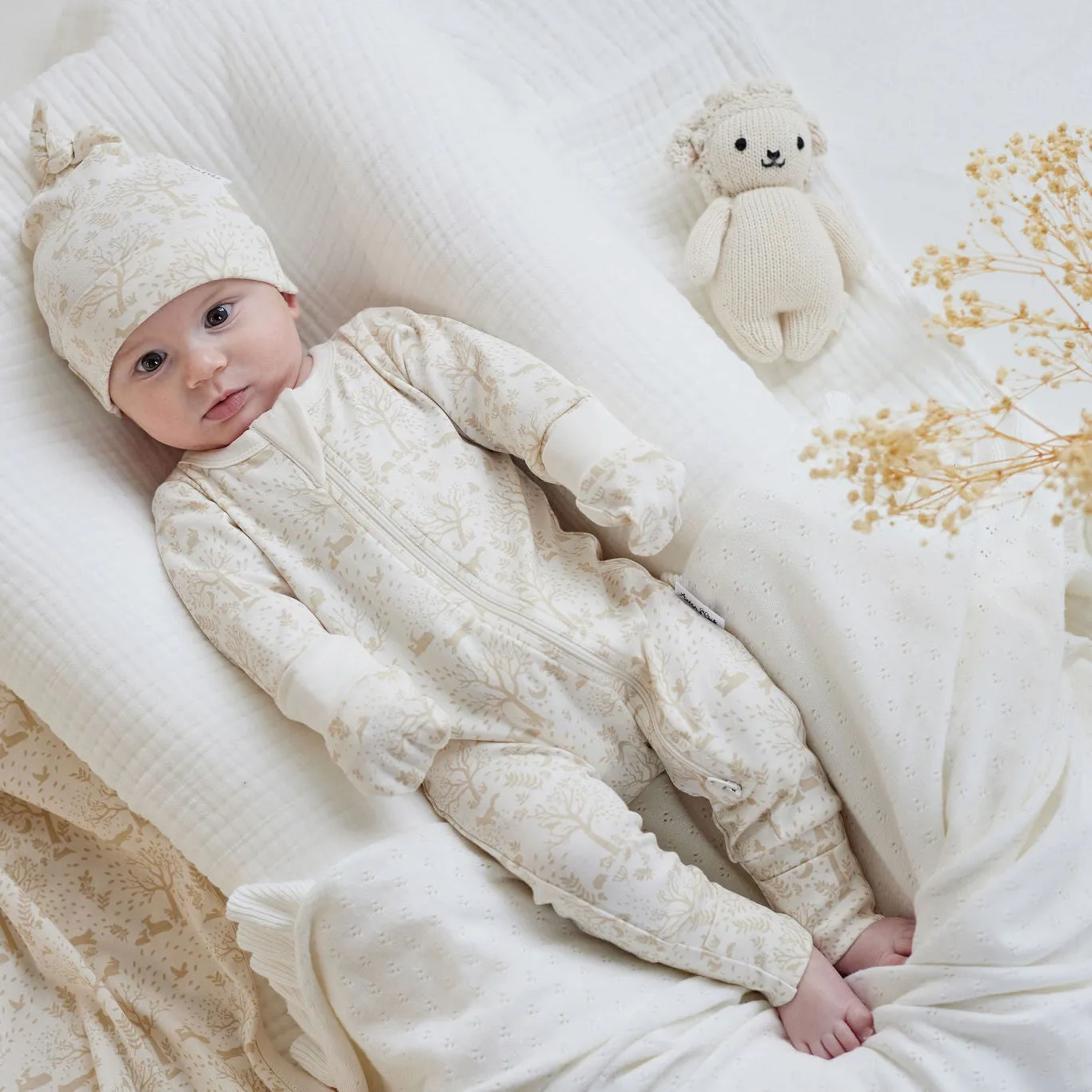 Aster and Oak Woodland Zip Romper