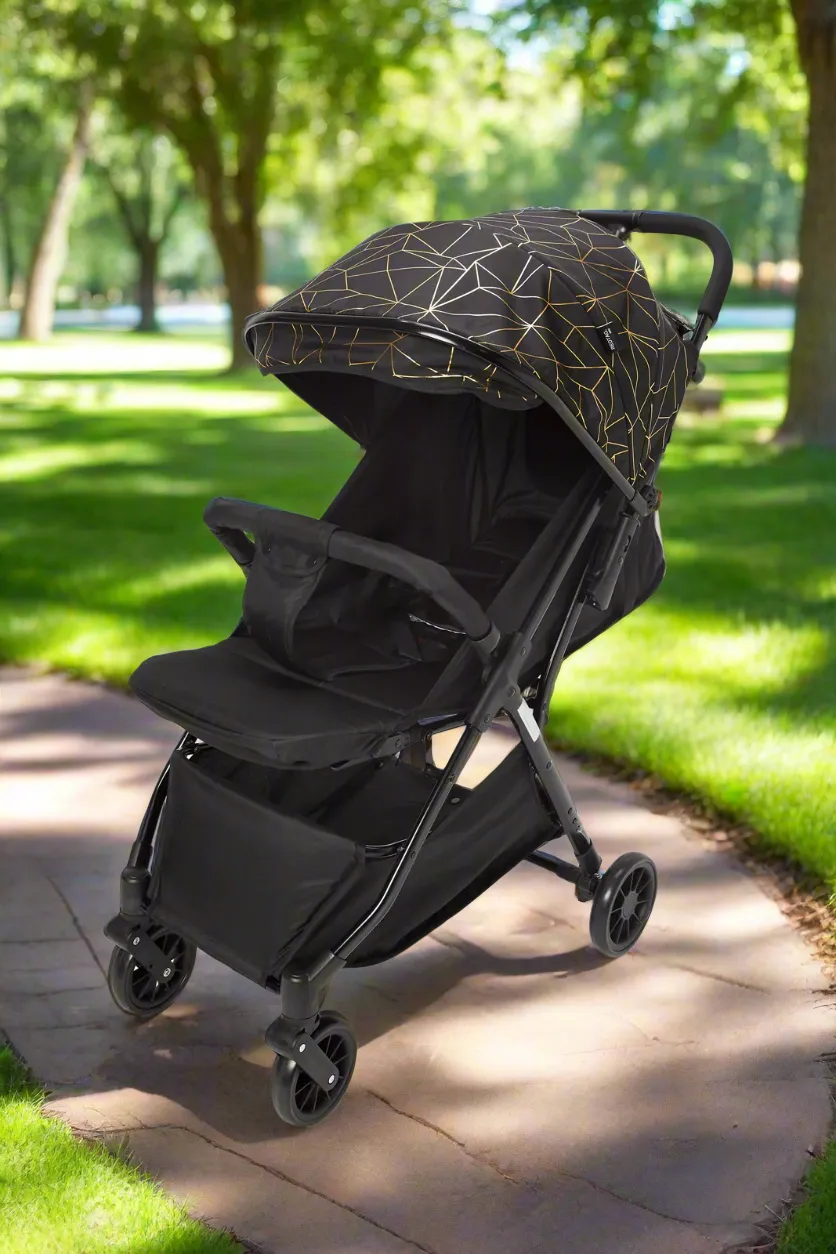 Baby Black Single Fold Baby Stroller