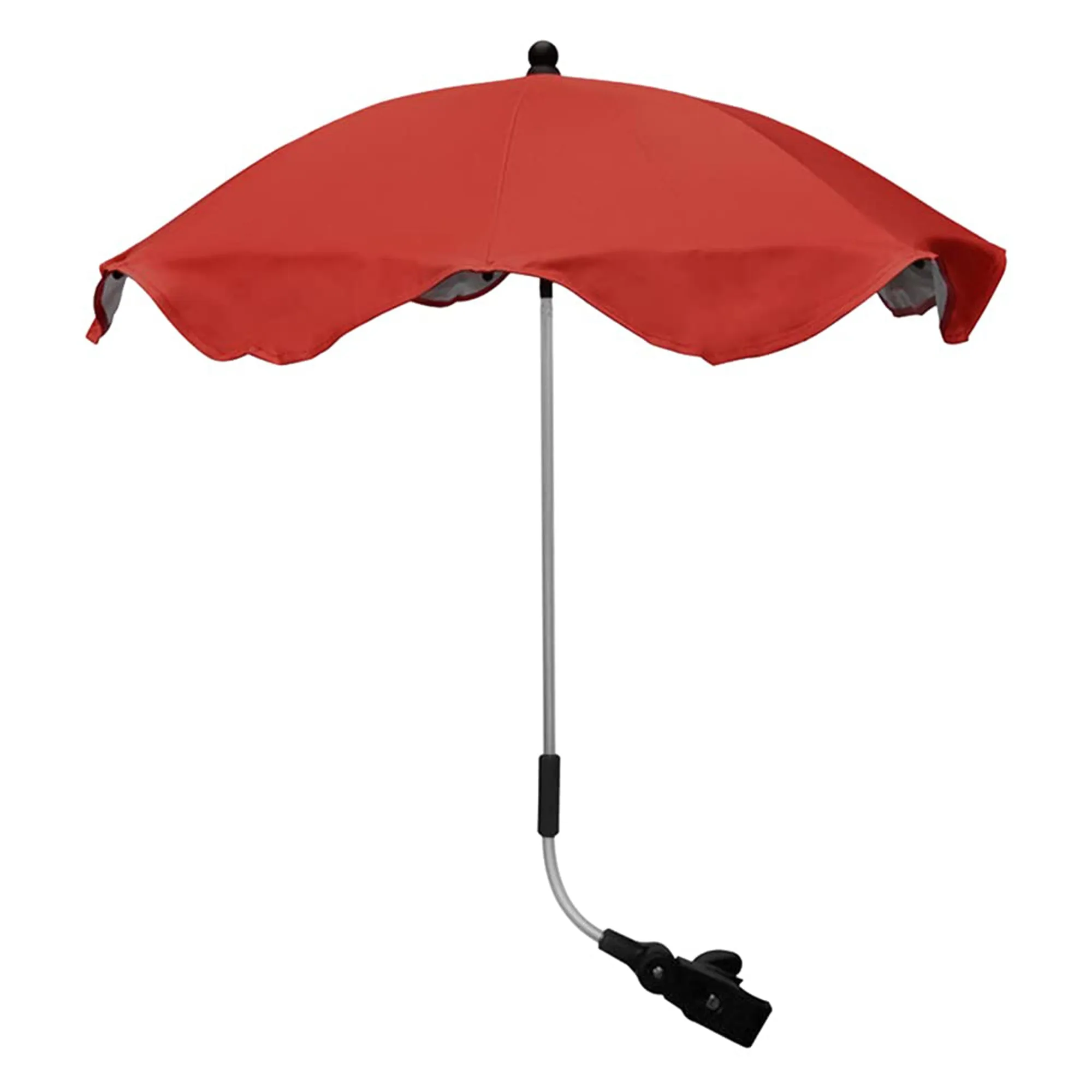 Babymoon UV Rays Protection Parasol Rain Canopy Cover Clamp Carriage Sun Shade Pram Stroller Umbrella – Red
