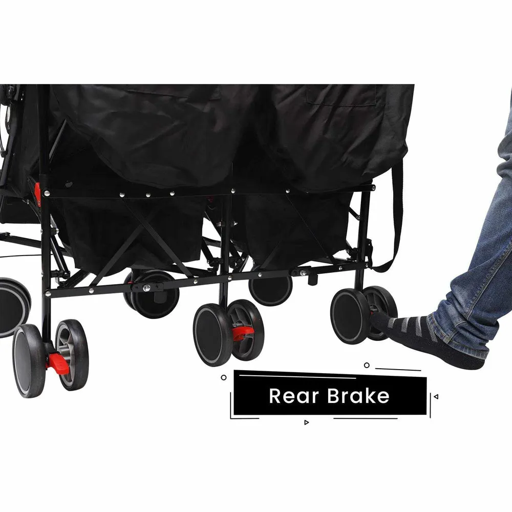 Black Ginny And Johnny Twin Stroller