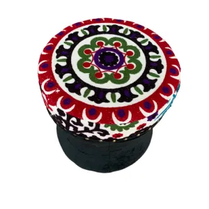 Black Velvet Decorative Vintage Footrest Stool Seat