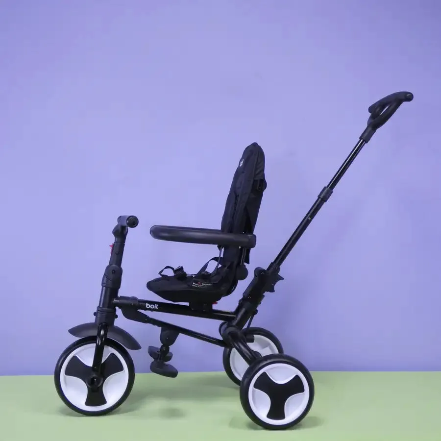 BOLT Foldable Push Tricycle - Black