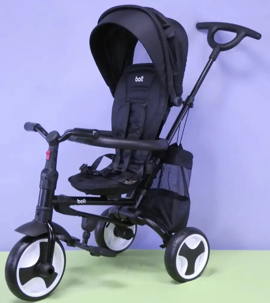 BOLT Foldable Push Tricycle - Black