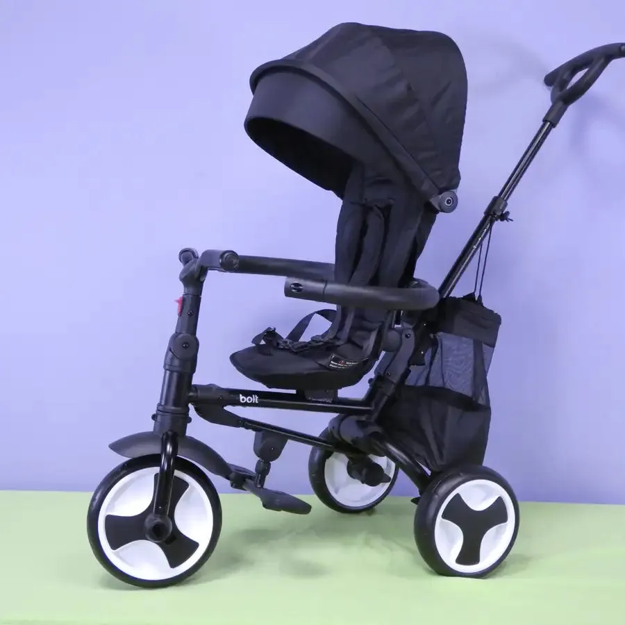 BOLT Foldable Push Tricycle - Black