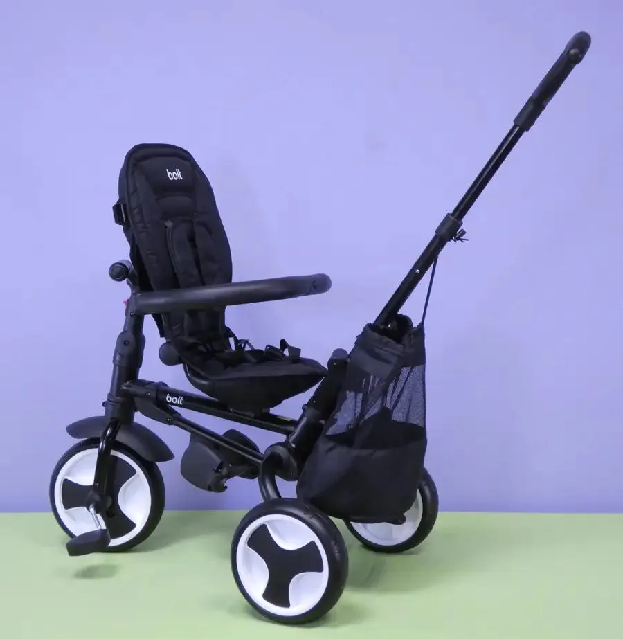 BOLT Foldable Push Tricycle - Black