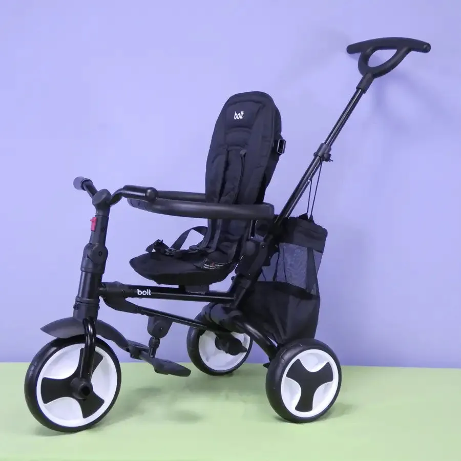 BOLT Foldable Push Tricycle - Black