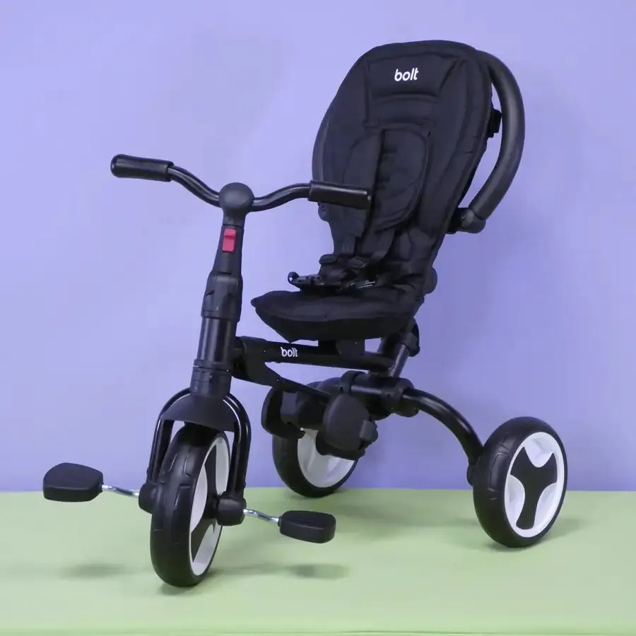 BOLT Foldable Push Tricycle - Black