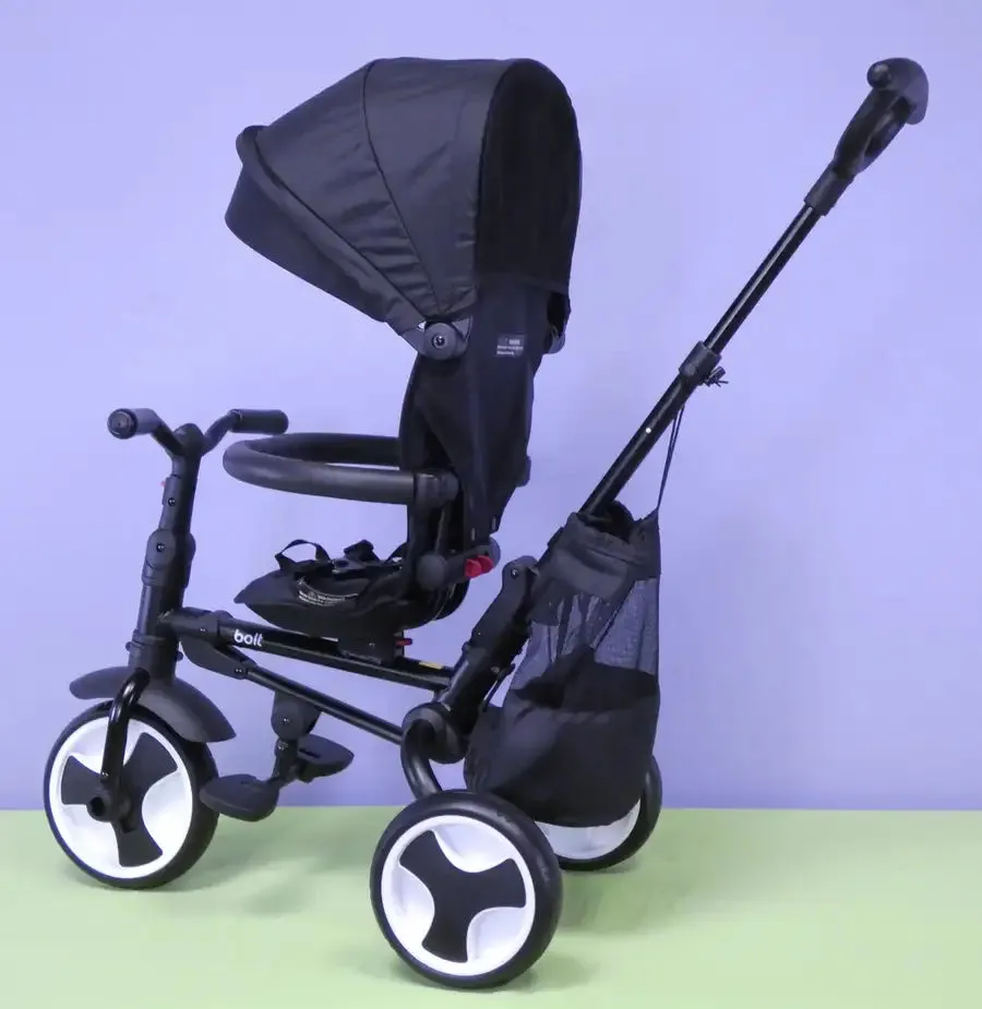 BOLT Foldable Push Tricycle - Black