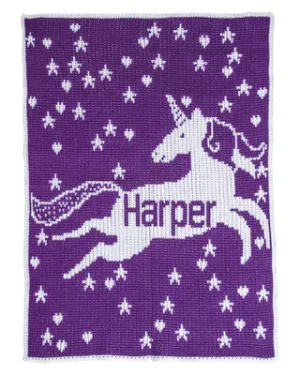 Butterscotch Blankees Unicorn & Stars Stroller Size