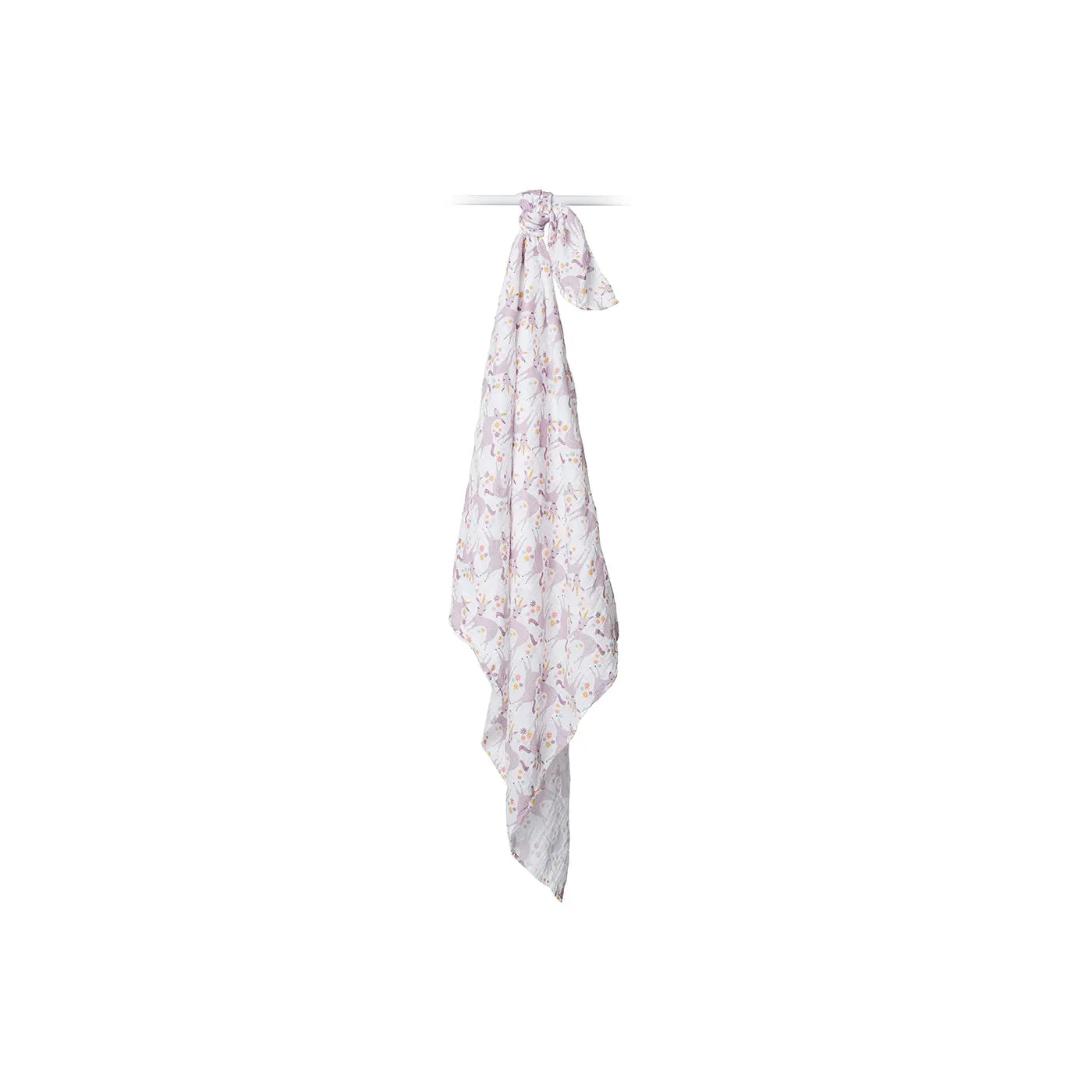 Cotton Muslin Swaddle - Modern Unicorn | Lulujo