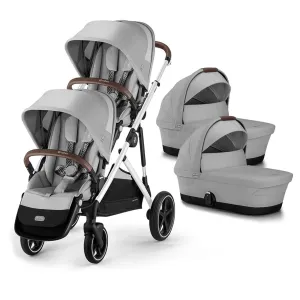 Cybex Gazelle S Twin Pushchair - Silver / Lava Grey