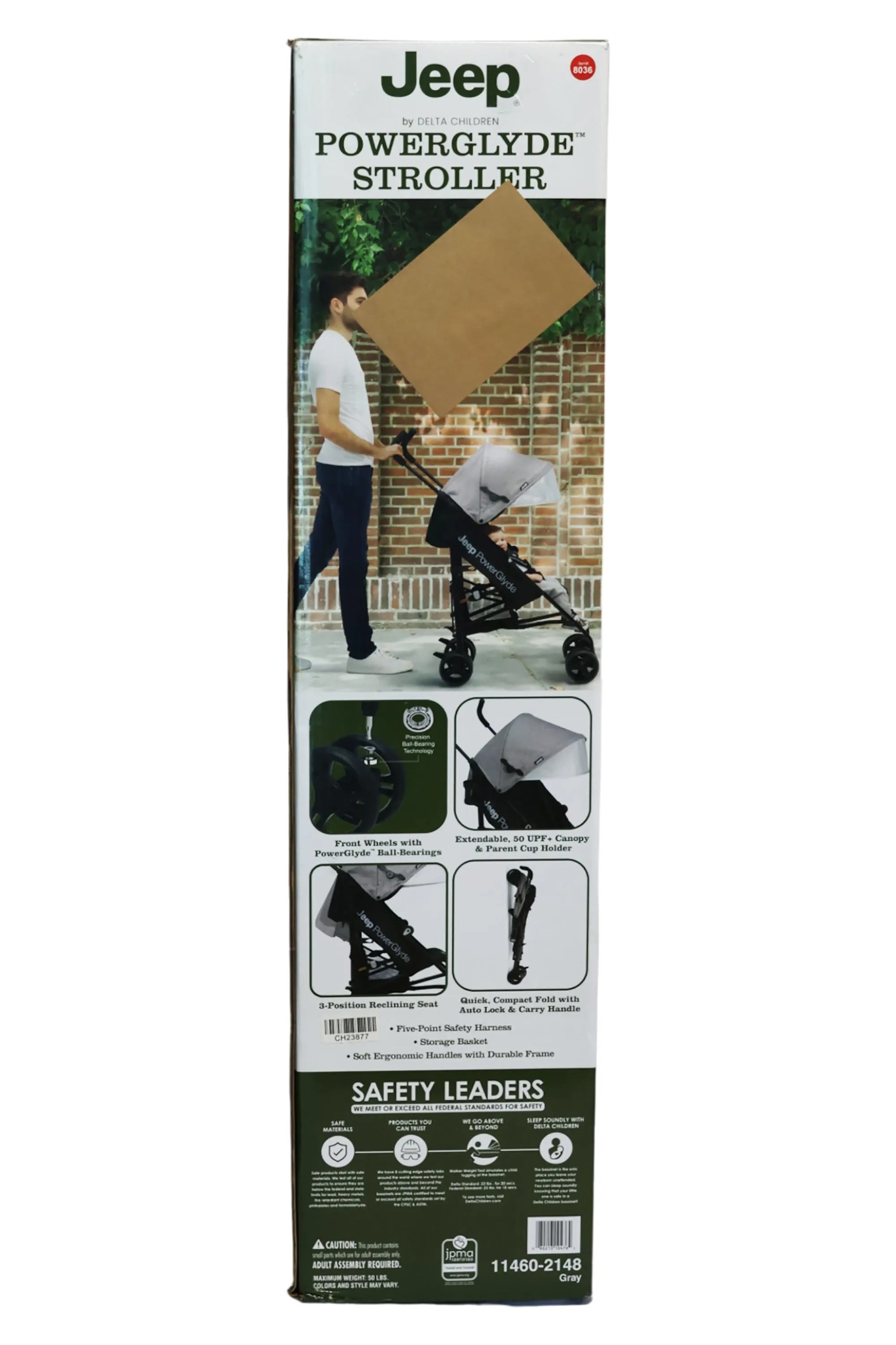 Delta Children Jeep Powerglyde Stroller - Grey