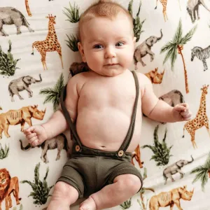 Dolly Lana - Bamboo Muslin Swaddle - Safari