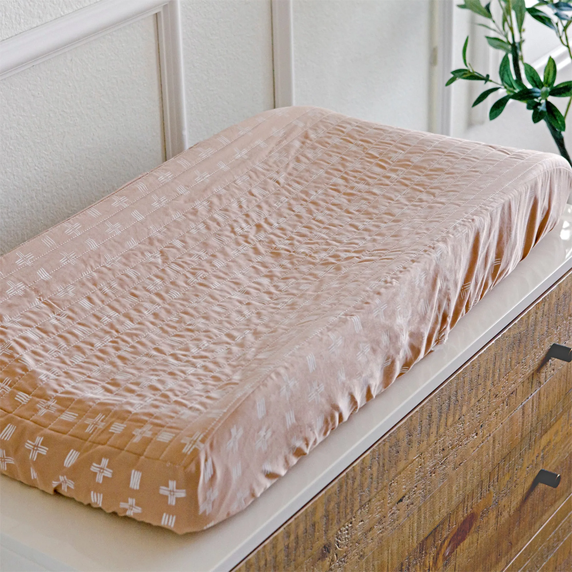 Ezra Quilted Change Pad Cover  Copper Dash