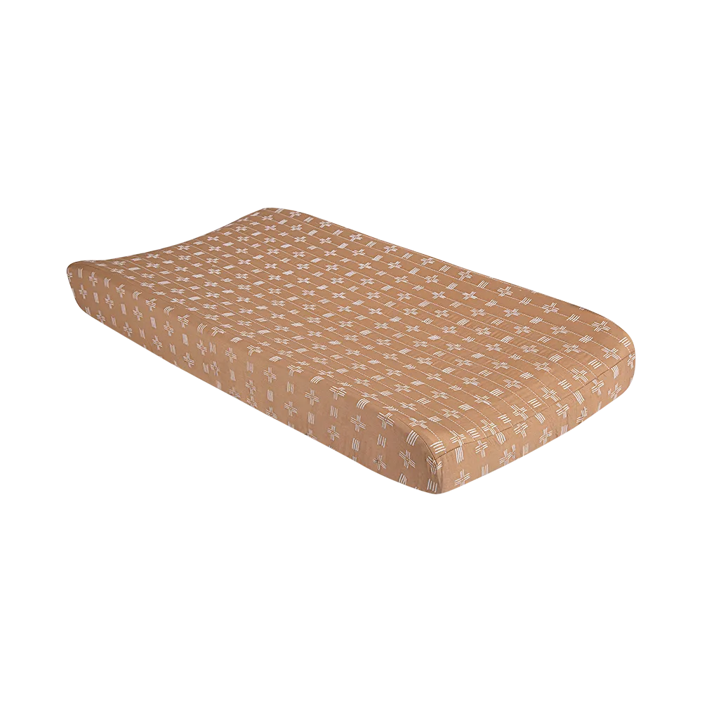 Ezra Quilted Change Pad Cover  Copper Dash