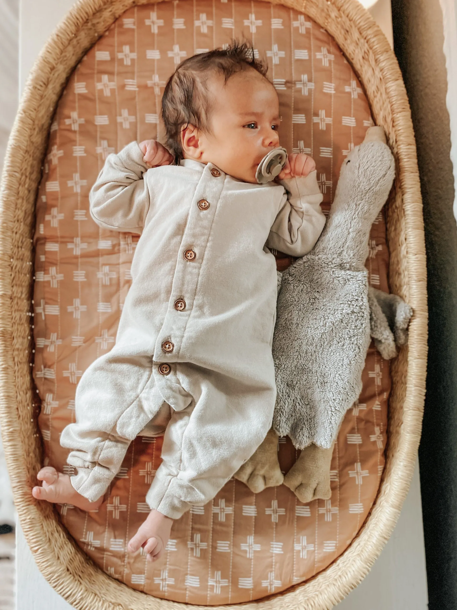 Ezra Quilted Change Pad Cover  Copper Dash