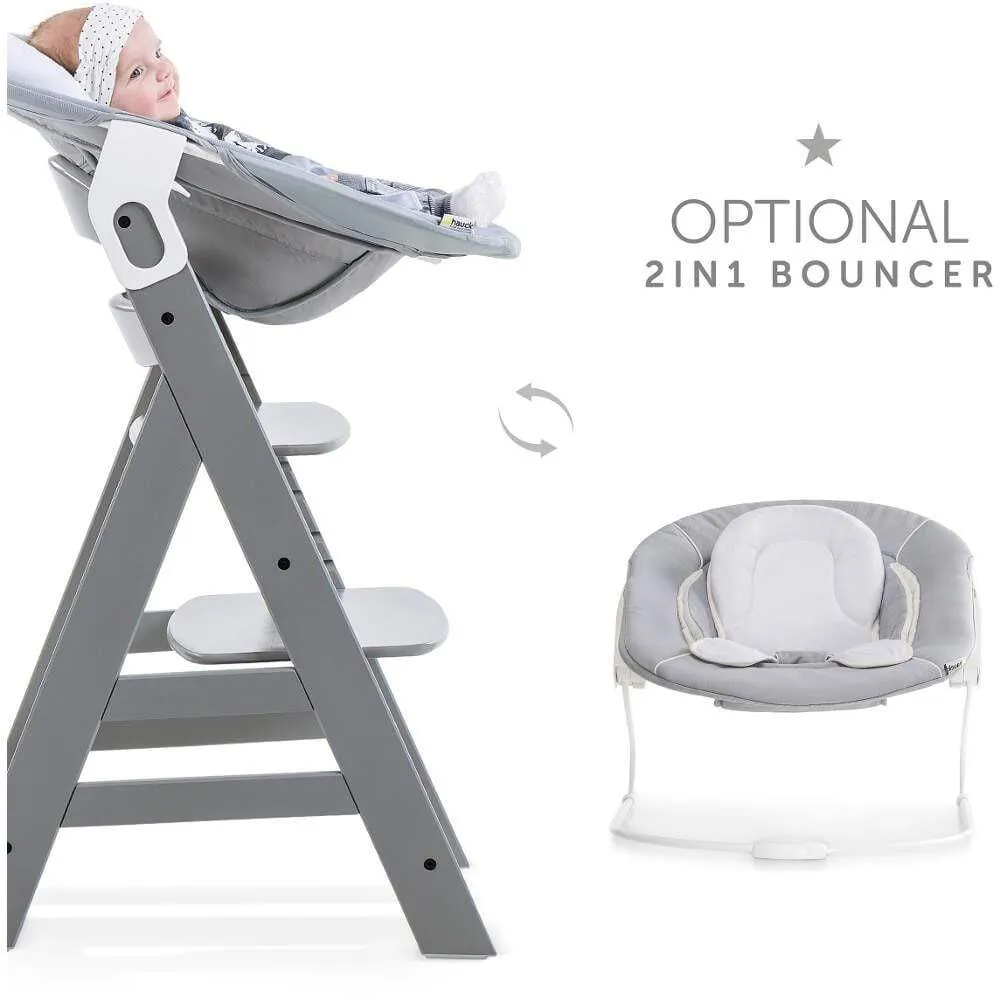 Hauck Alpha Highchair Bundle - Teddy Grey