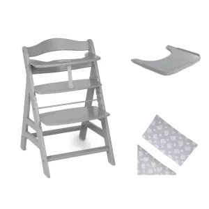 Hauck Alpha Highchair Bundle - Teddy Grey