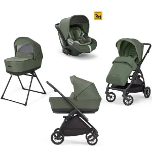 Inglesina Electa System Quattro in Tribeca Green with Darwin car seat and i-Size base (EX DISPLAY MODEL)