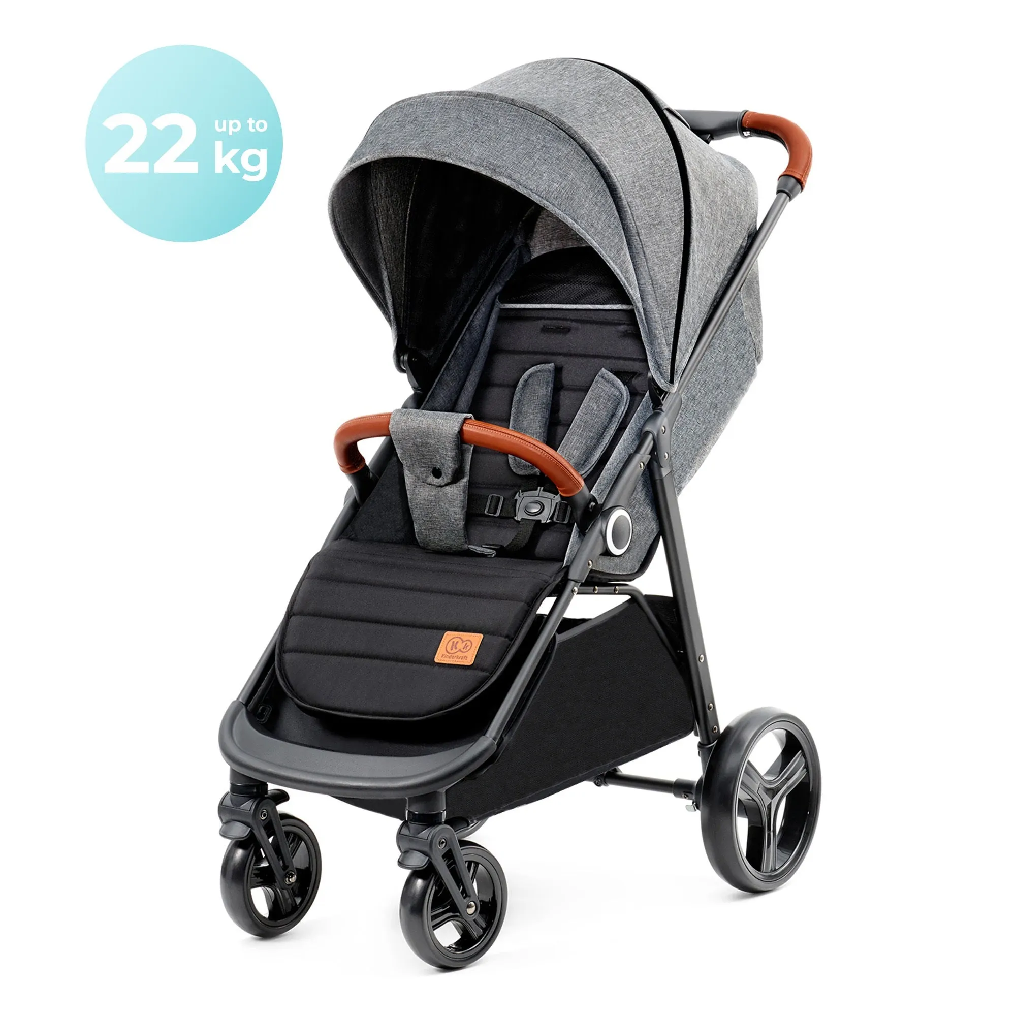 Kinderkraft Stroller Grand Plus Grey