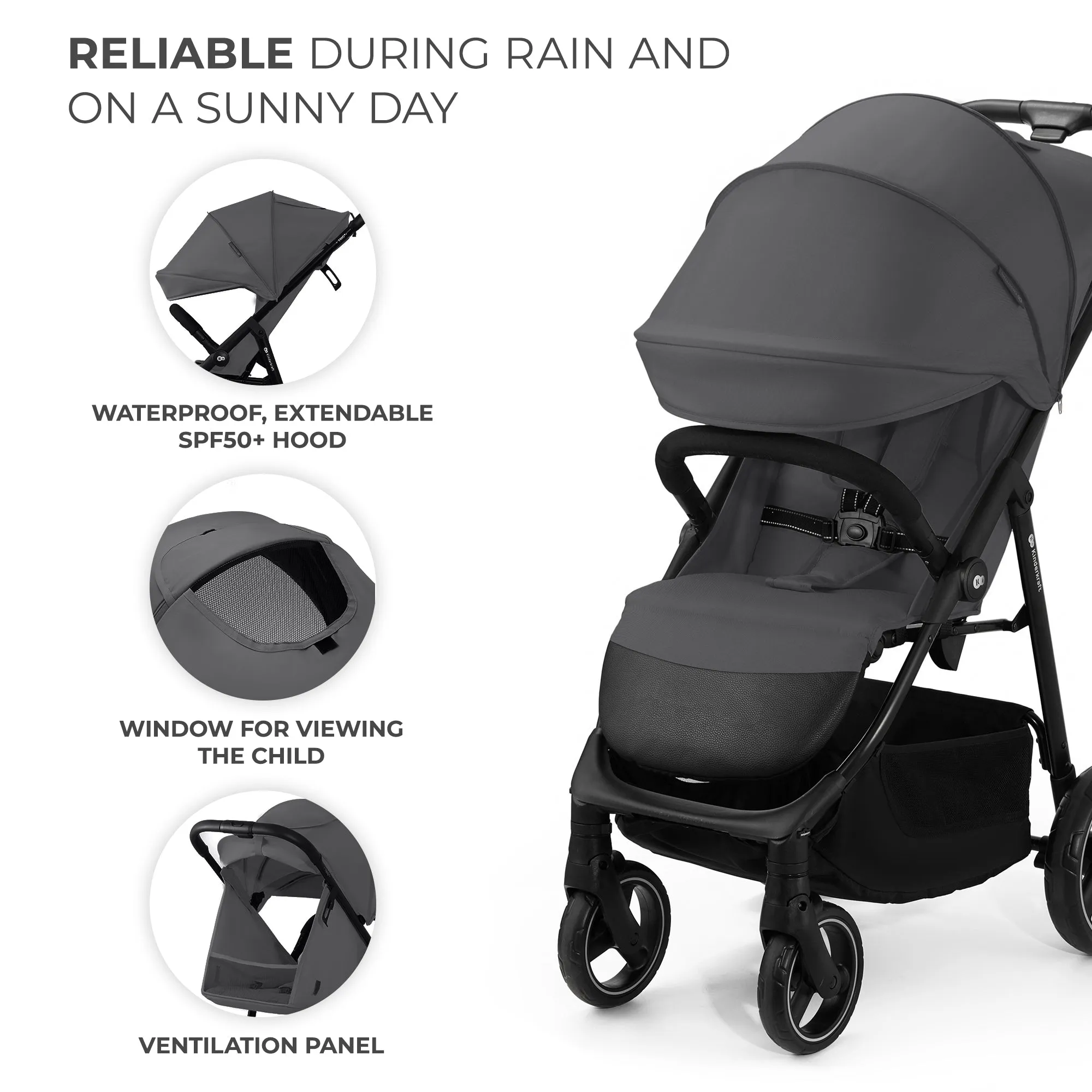 Kinderkraft Stroller Trig 3 - Granite Grey
