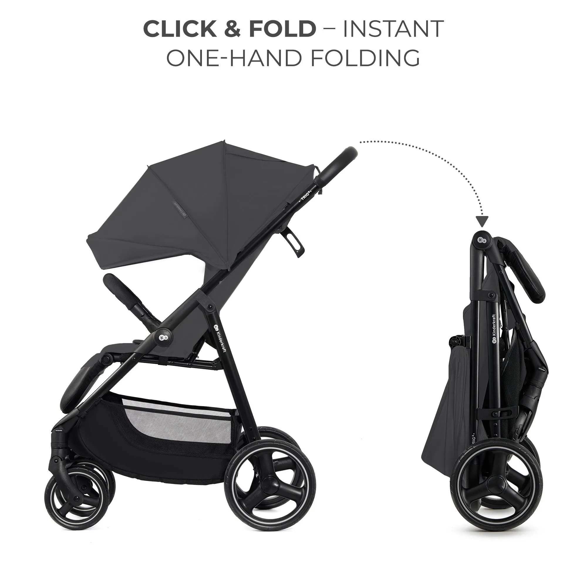Kinderkraft Stroller Trig 3 - Granite Grey