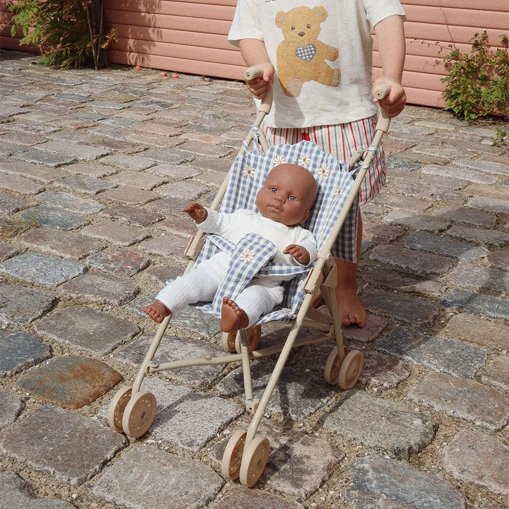 Konges Sløjd Doll Stroller - Captains Blue Check
