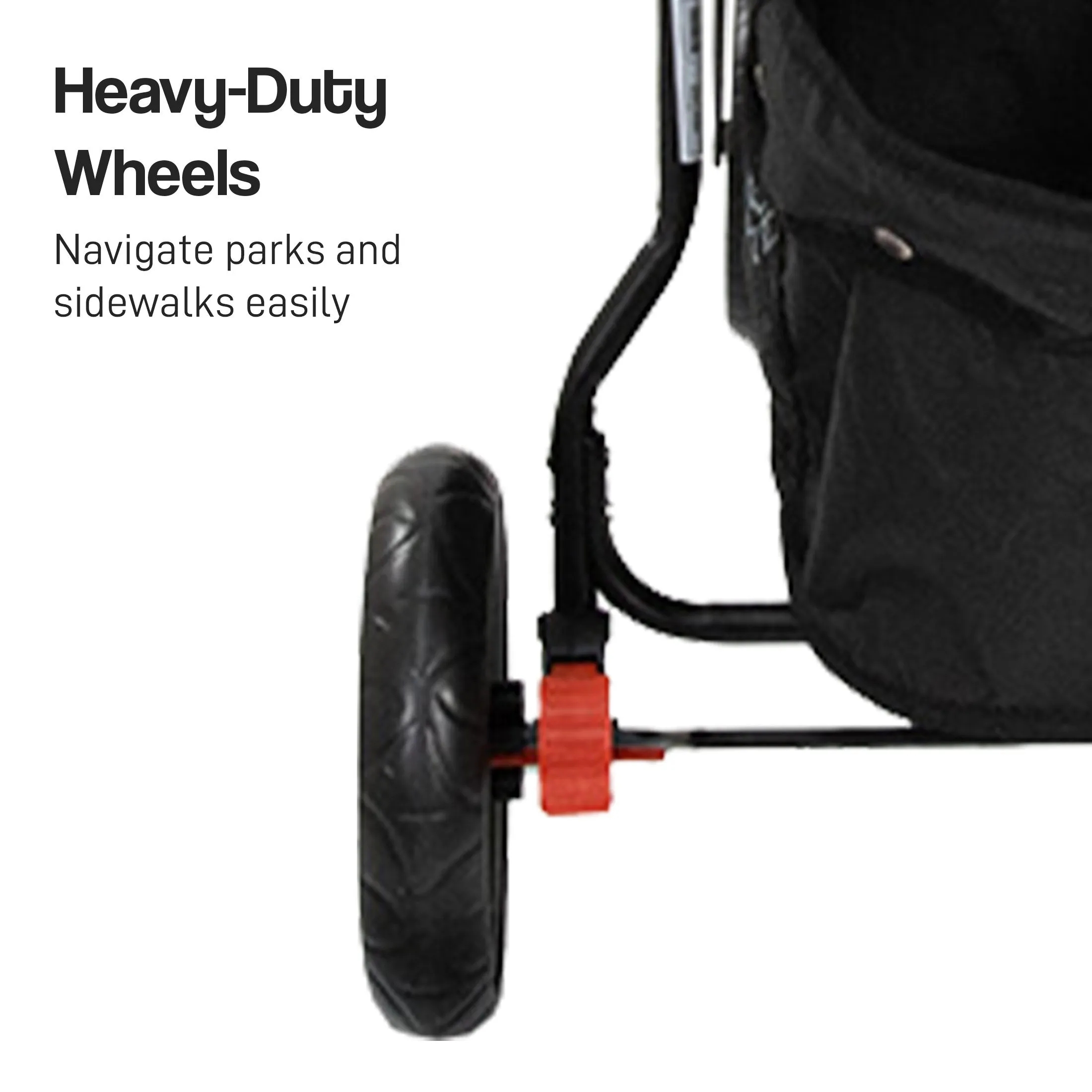 Lightweight Foldable Stroller Pram, UPF 50  Canopy, 22kg Capacity - Veebee