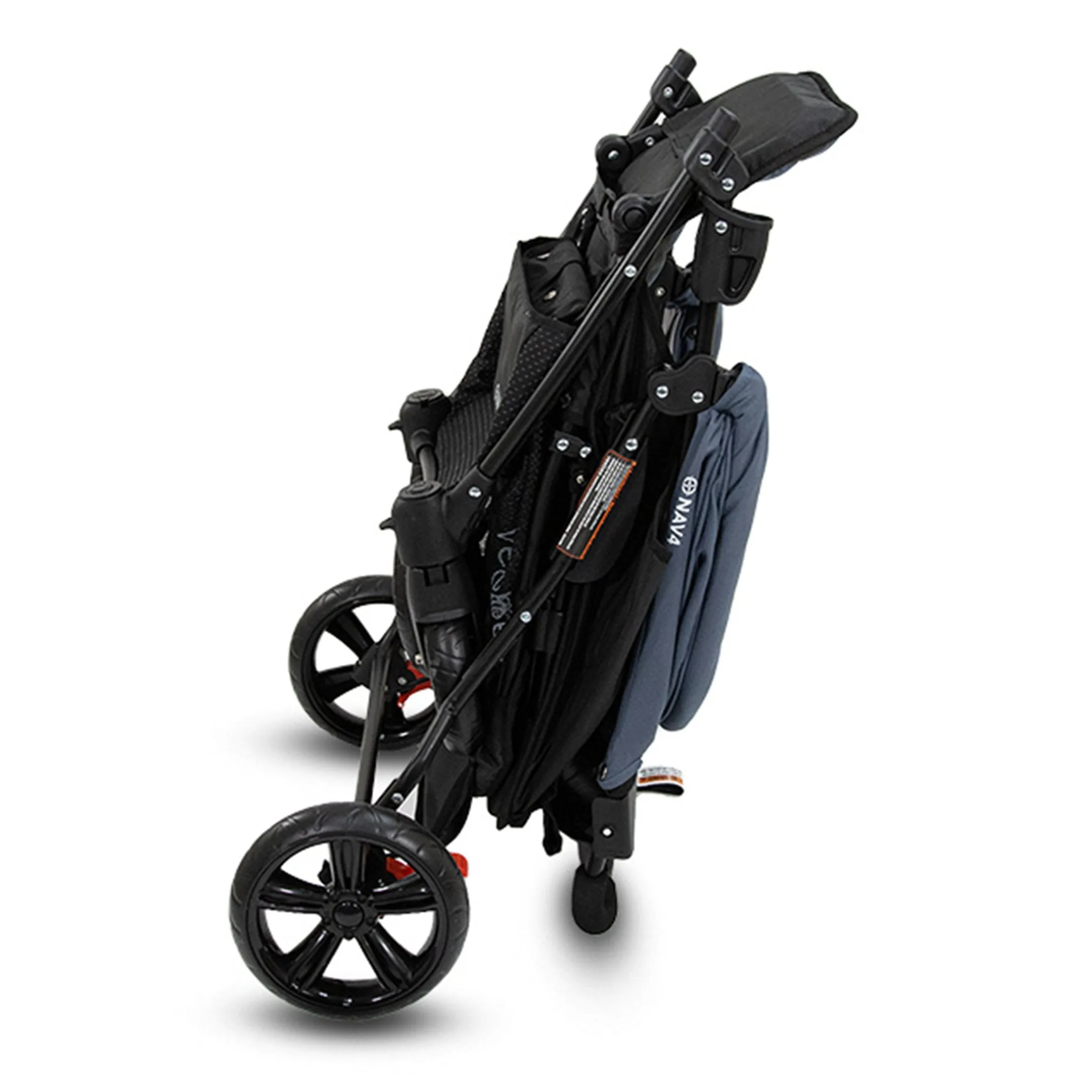 Lightweight Foldable Stroller Pram, UPF 50  Canopy, 22kg Capacity - Veebee