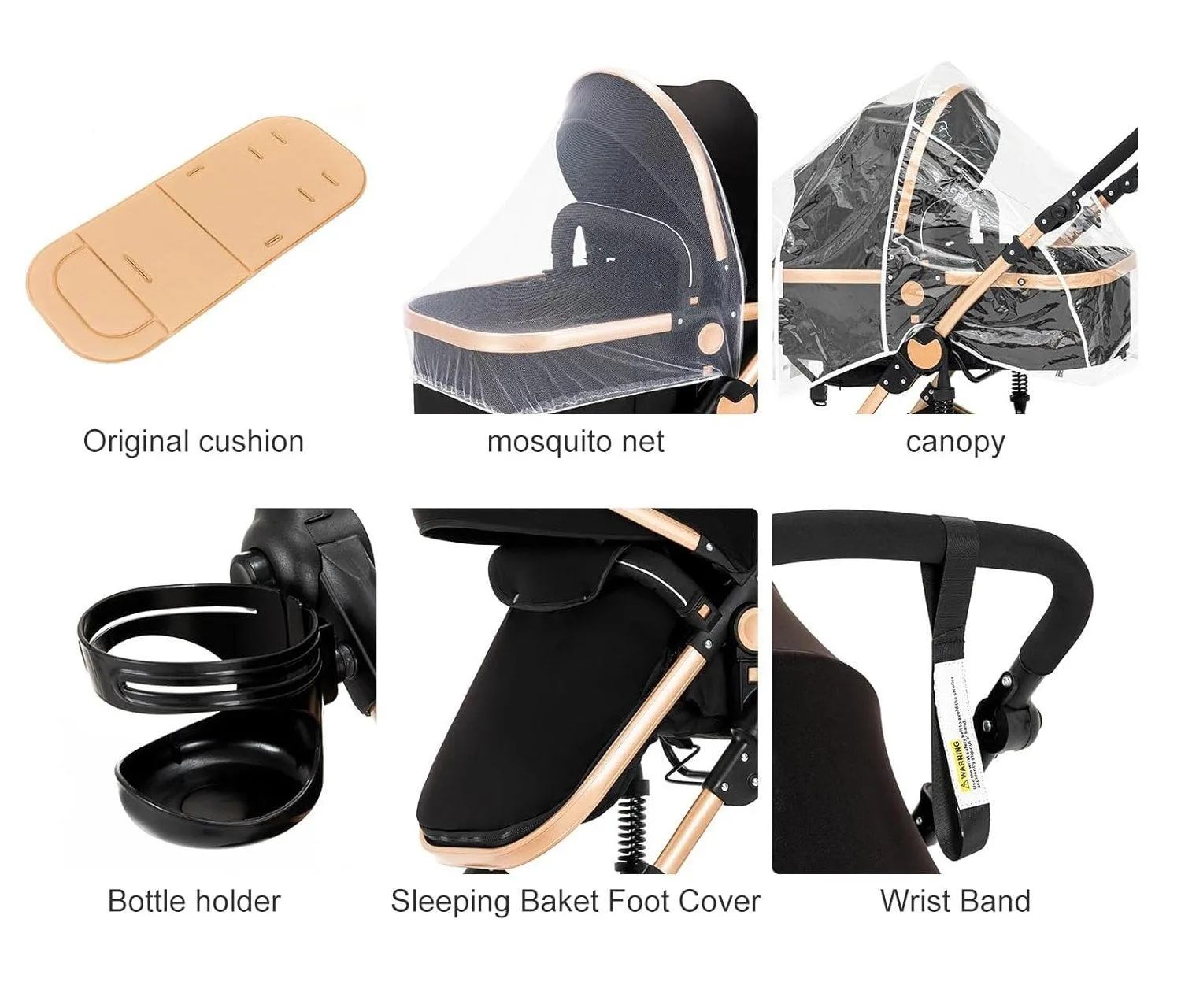 Luxury 3-in-1 Baby Stroller