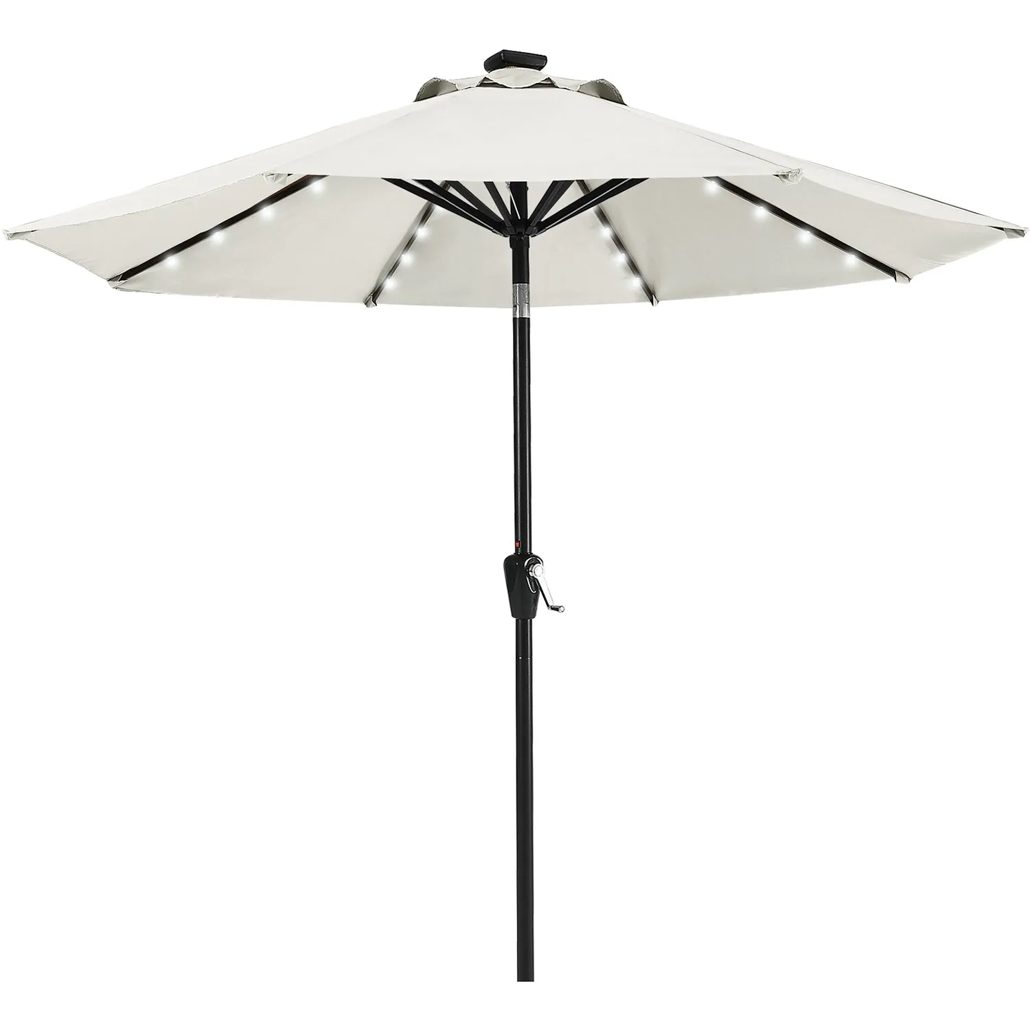 MASTERCANOPY Patio Umbrella with 32 Solar LED Lights-8 Ribs