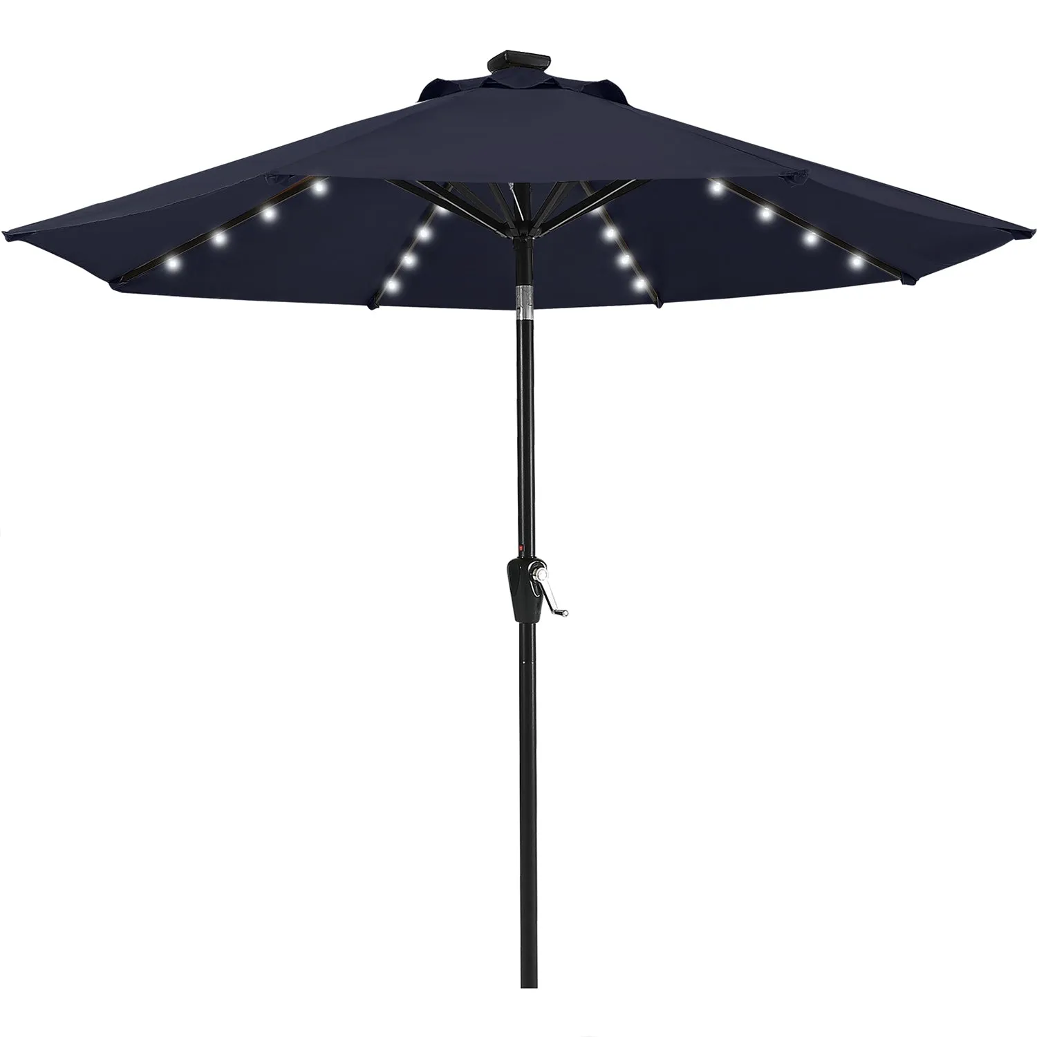 MASTERCANOPY Patio Umbrella with 32 Solar LED Lights-8 Ribs