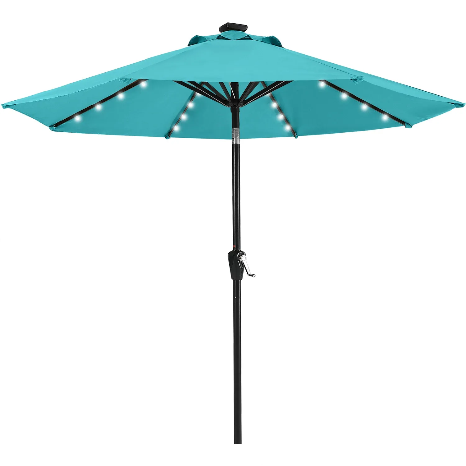 MASTERCANOPY Patio Umbrella with 32 Solar LED Lights-8 Ribs