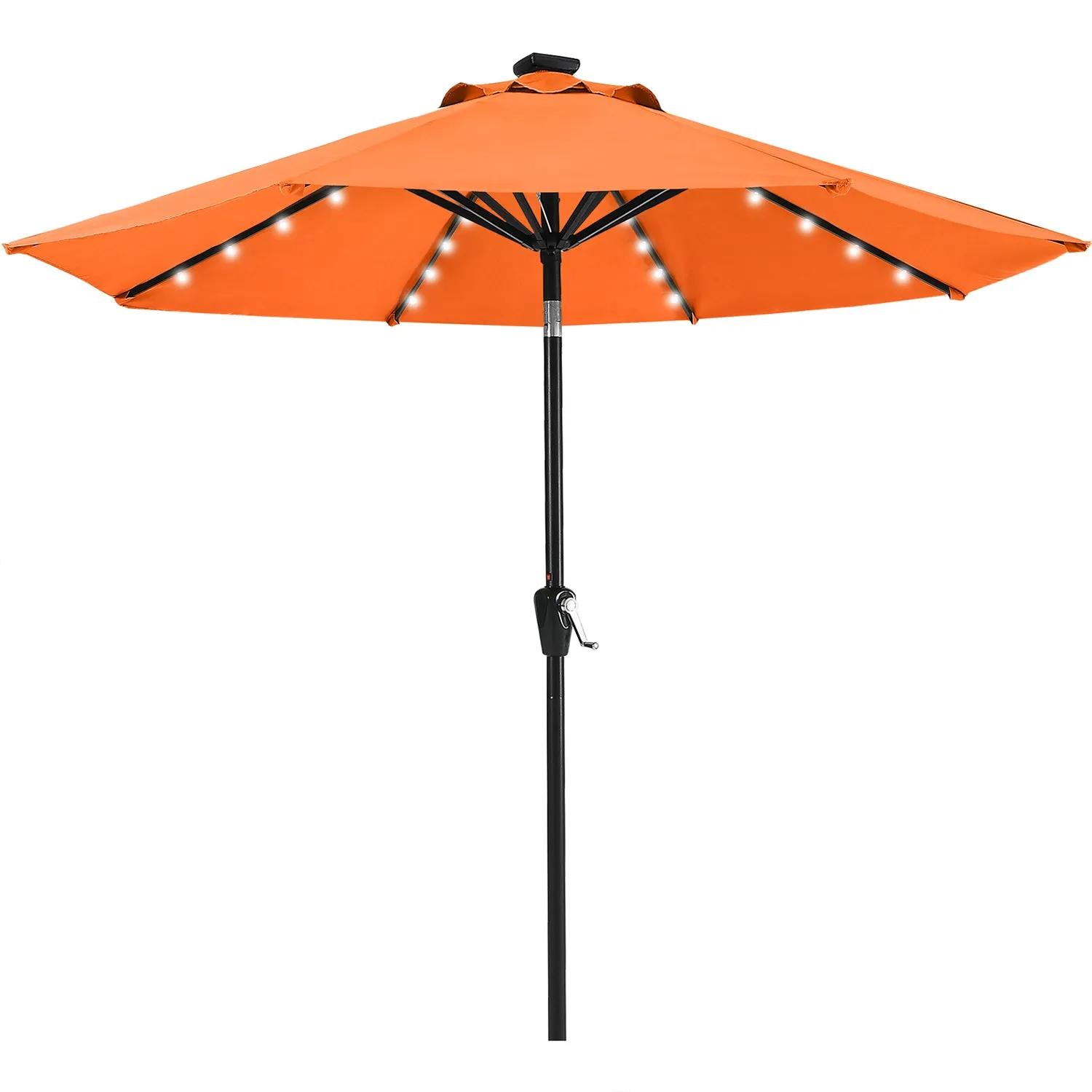 MASTERCANOPY Patio Umbrella with 32 Solar LED Lights-8 Ribs