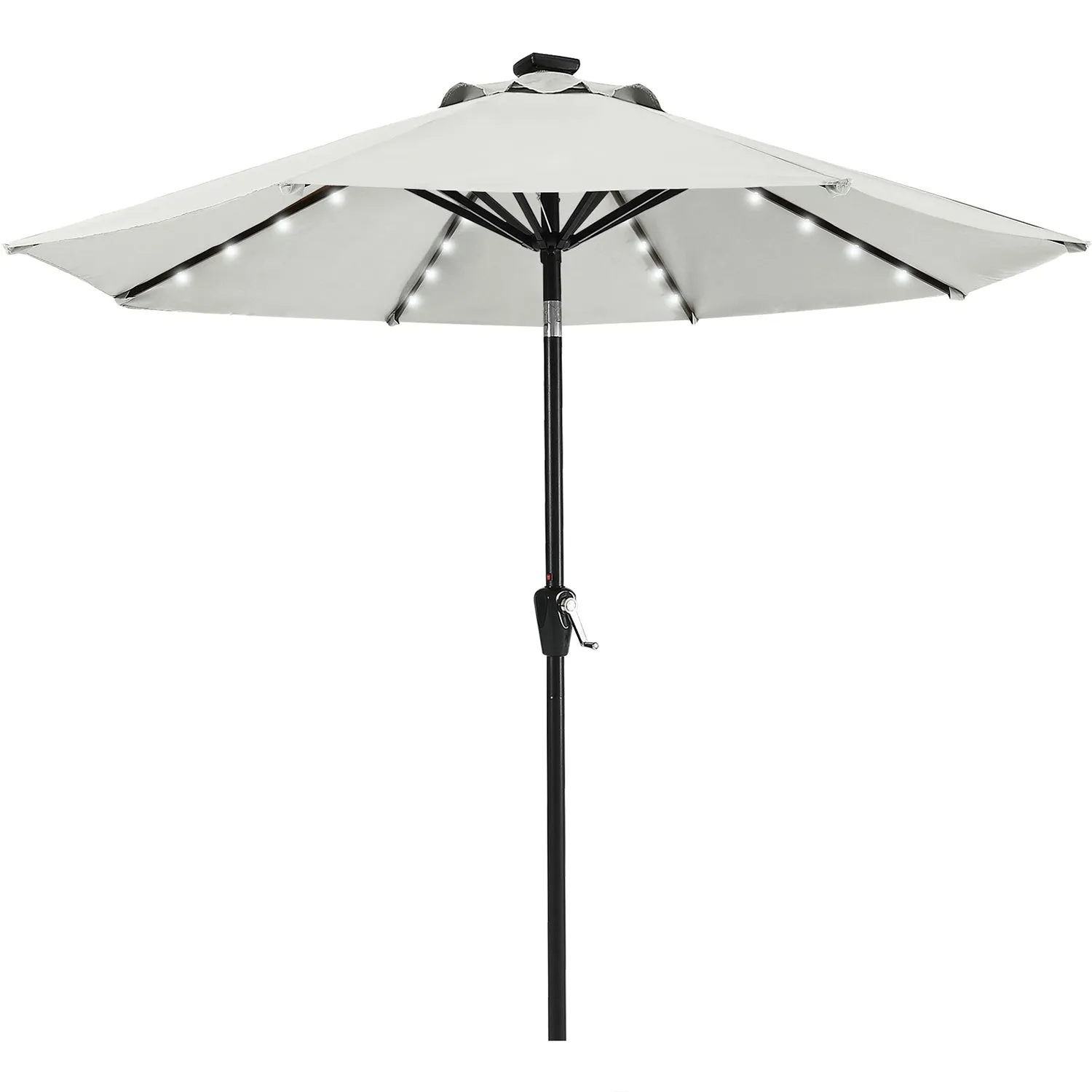 MASTERCANOPY Patio Umbrella with 32 Solar LED Lights-8 Ribs