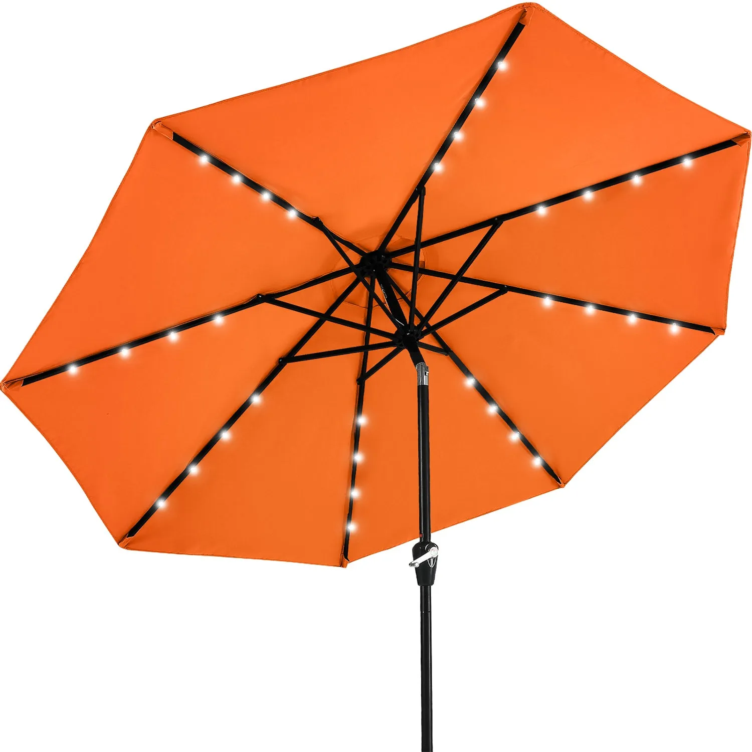 MASTERCANOPY Patio Umbrella with 32 Solar LED Lights-8 Ribs